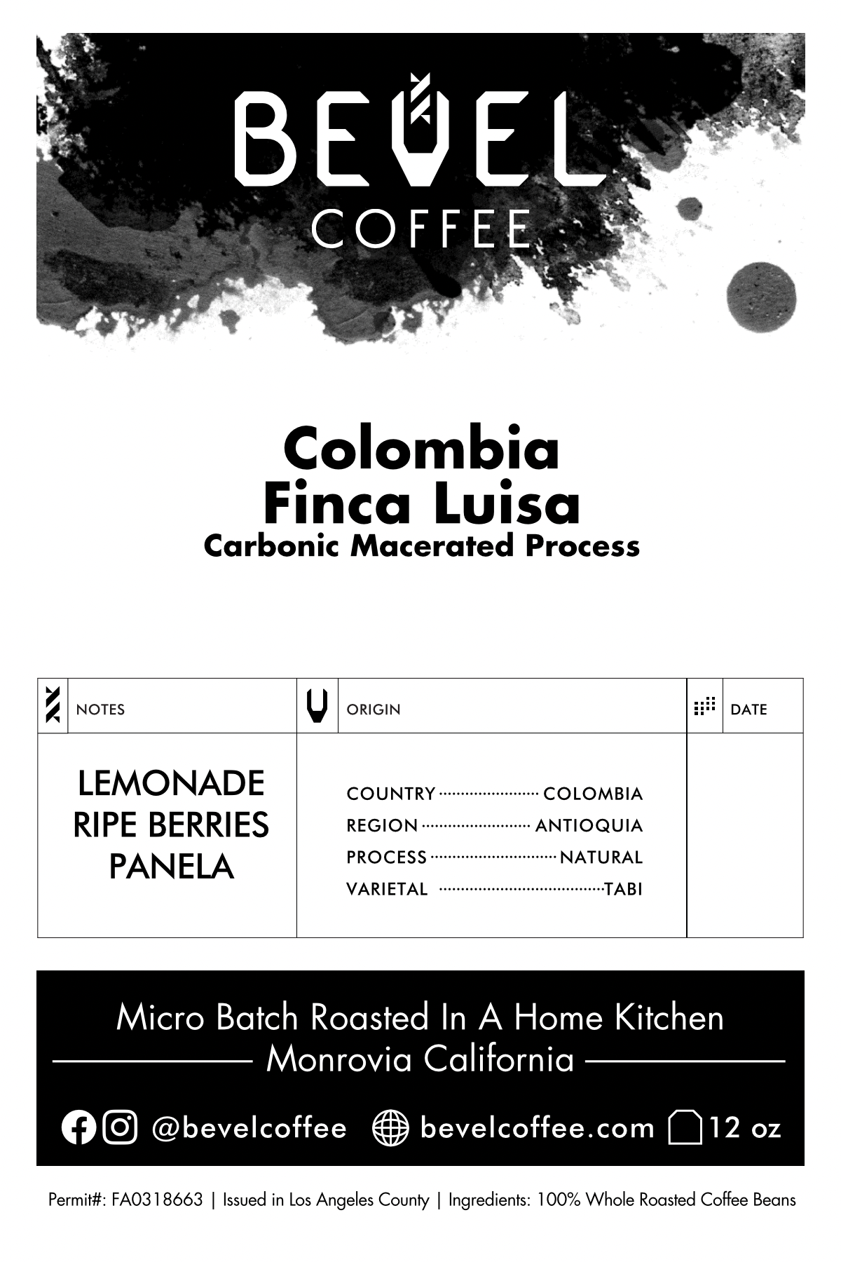 Colombia - Finca Luisa - Carbonic Macerated Tabi - WHOLESALE
