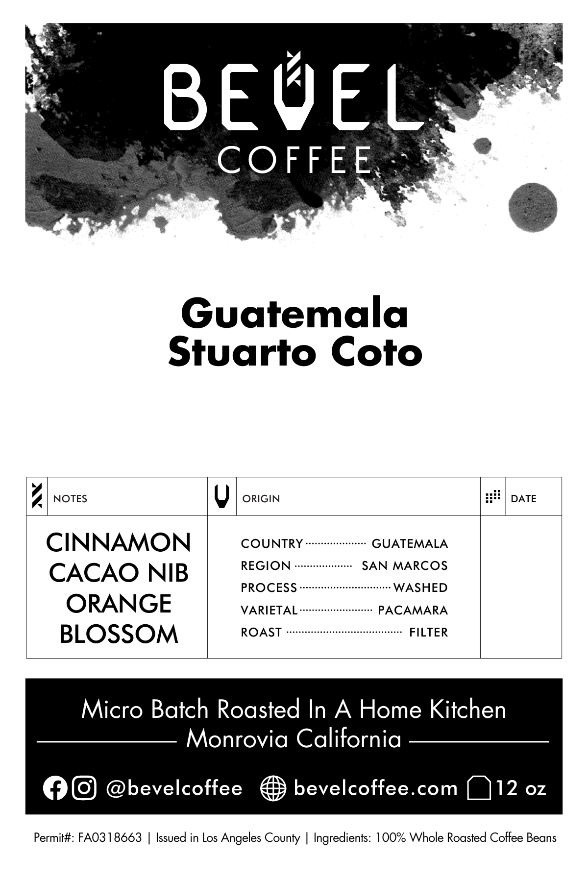 Guatemala - Stuarto Coto - Washed Pacamara